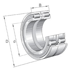 Cylindrical Roller Bearing SL04..-PP, Full Complement Roller Set, Two-Row, Locating Bearing, Type SL04