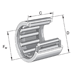 Drawn Cup Needle Roller Bearing with Open End HK, to DIN 618/ISO 3245