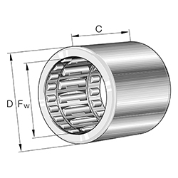 Drawn Cup Roller Clutch HFLZ, with Bearing Arrangement