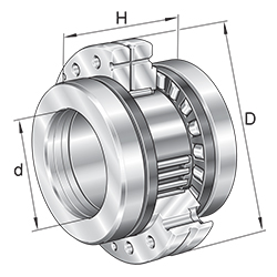 Needle Roller/Axial Cylindrical Roller Bearing ZARF, Double Direction, for Screw Mounting