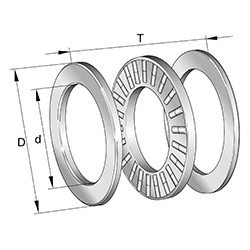 Axial Cylindrical Roller Bearing 893..-M, Double Row