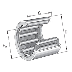 Drawn Cup Needle Roller Bearing with Open End HK, Single Row, with Cage