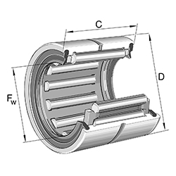 Needle Roller Bearing RNA49..-2RSR, Dimension Series 49