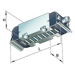 Linear Recirculating Roller Bearing Unit, RUS Series with End Face Lubrication Connectors