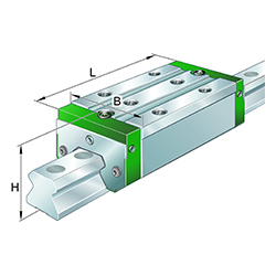 Recirculating Roller Bearing Carriage, RWU Series, Narrow and Long Carriage