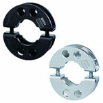 Set collars / stainless steel, steel / two-piece / quadruple transverse bore / B-CP4, B-SP4