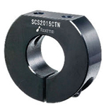 Set collars / flattened on one side / steel / slotted / front thread / SCS-TN SCS2015STN