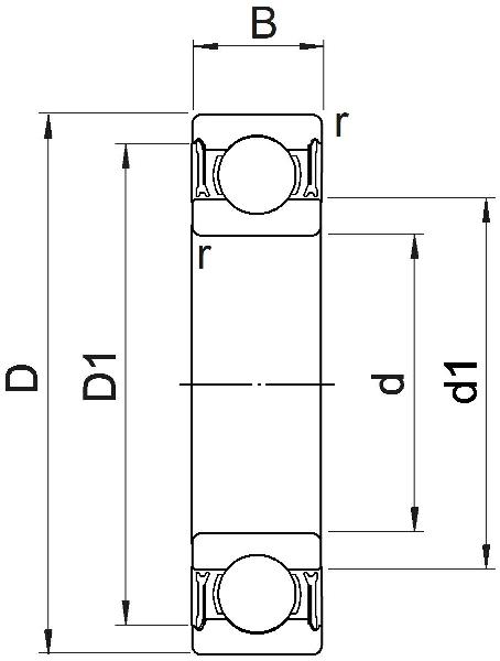 Deep groove ball bearings / single row / seals on both sides, non-rubbings / SKF