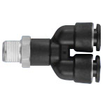 Junron One-Touch Fitting M Series (for General Piping) Male Y Connector PYCM-8-PT1/4-PM