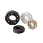 Hybrid deep groove ball bearings / single row / plastic-ceramic / UKB (KASHIMA KAGAKU) UKB16001PE-PP