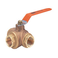 Brass General Purpose 400 Model Ball Valve (Three-Sided) Screw-in T4T-50A