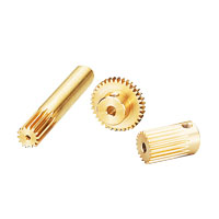 Spur gears / module 0.5 / brass / shape selectable / S50B-K S50B14K-1008