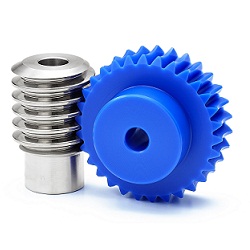 Worm Wheel m1 Blue (Polyacetal)