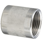Stainless Steel Screw-In Pipe Fitting, Straight Socket [S] SUS304-S-1/2B