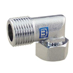Auxiliary Material for Piping, Fitting, and Plumbing, Fitting for Water Supply Piping, Plated Fittings - Elbow with Cap Nut for Flexible Pipes (Smaller Curve)