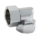 Auxiliary Material for Piping, Fitting, and Plumbing, Fitting for Water Supply Piping, Plated Fittings - Elbow with Both End Nuts for Flexible Pipes (Smaller Curve) S2TLNKW-13X24