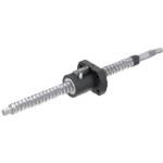 Ball screws / compact flange / diameter 12, 14 / pitch 4, 5, 10 / C7, C10 / steel / phosphated / 58-62HRC