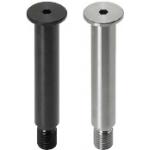Hinge pins / hexagon socket / stainless steel, steel / external thread