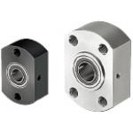 Bearing housings / compact flange / counterbore, internal thread / needle ball bearing / steel, stainless steel / black oxided, nickel-plated