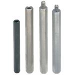Hexagonal rods / stainless steel, steel / black oxided, nickel-plated / one-sided external thread, internal thread