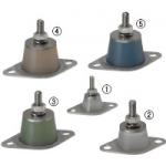 Rubber-metal elements / conical / external thread / eye plate, stainless steel / silicone / ASKER <C25-C44