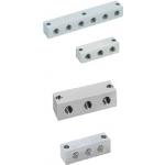 Terminal Blocks / Hydraulic / Pneumatic / Outlets 2 Sides / No Inlets