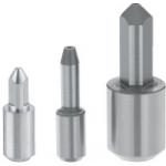 Locating pins, Centring pins / head shape selectable / small, chamfered flat head / mounting variant selectable