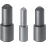 Locating pins, Centring pins / round / small, chamfered flat head / mounting variant selectable