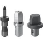 Locating pins / head shape selectable / with collar / chamfered flat head / plug-in cylinder selectable