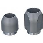 Support pins / head shape selectable / conical flat head / through hole with centring collar