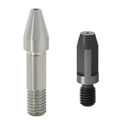 Locating pins / head shape selectable / conical flat head / external thread
