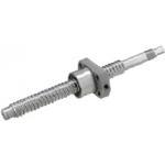 Ball screws / compact flange / diameter 10 / pitch 4 / C10 / < 50µ / steel / 58-62HRC