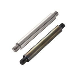 Linear shafts / material selectable / treatment selectable / two-sided stepped / external thread