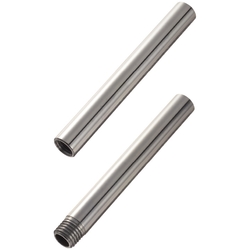 Linear shafts / hollow / external thread on one side / spanner flat