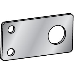Sheet Metal Mounting Plate / Bracket - Custom Dimensions Type - JTHAS
