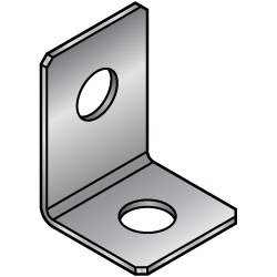 L-Shaped Sheet Metal Mounting Plate / Bracket -Custom Dimensions Type- FALAS