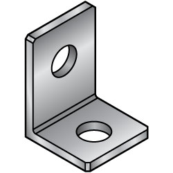 L-Shaped Finishing Angle Mounting Plate / Bracket -Hole Position Center Distribution Type- LRAMW