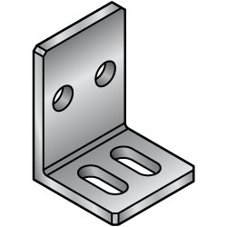 L-Shaped Finishing Angle Mounting Plate / Bracket -Custom Dimensions Type- LAFDD