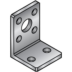 L-Shaped Finishing Angle Mounting Plate / Bracket -Custom Dimensions Type- LAFWD