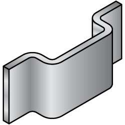 Sheet Metal Mounting Plate / Bracket -Convex Bending Type- BLUZS