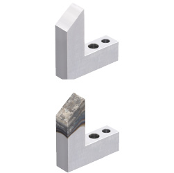 Locators (Vertically Inclined) Two Dowel Holes and One Through Hole Type