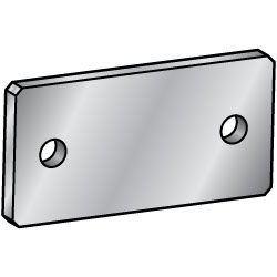 Flat Bar Mounting Plate/Bracket, Symmetry Type, HRCZA