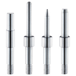 Small Diameter Locating Pin - High Hardness Stainless Steel, Shouldered, Threaded