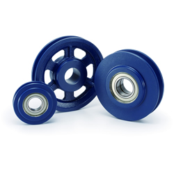 Round belt pulleys / track rollers / U-groove / spheroidal graphite cast iron / RS14 / NBK RS14-22.4-315-1