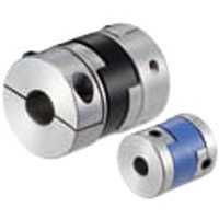 Oldham couplings / half-shell clamping, feather key / 1 disc: POM / body: aluminium / MOL / NBK MOL-25C-6.35-10