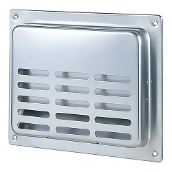 Outdoor Ventilation Opening, Stainless Steel, For Wooden Frames, Flat Wall Surface Type, With/Without Damper, KS-81S/81SFD