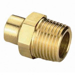 Fitting for Copper Tube, Male Adapter, R Screw Mounted, Made of Brass