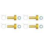 Circulation Inlet "JUN-O," Non-Polar Circulation Inlet Hose Fixture Set, 13A × G1 / 2, Made of Brass