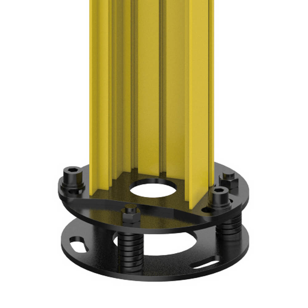 Mount-Column Adjustable Base for Floor Mount Column and Mirror Column for F3SG-SR/PG Safety Light Curtain/Safety Multi-Light Beam