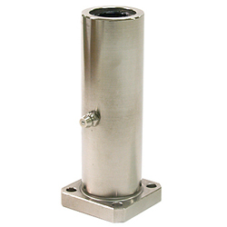 Linear ball bearings / square flange / steel / with seal